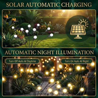 Yanagi Solar Garden Lights, Swaying Decorative LED, Outdoor Auto Dusk-to-Dawn