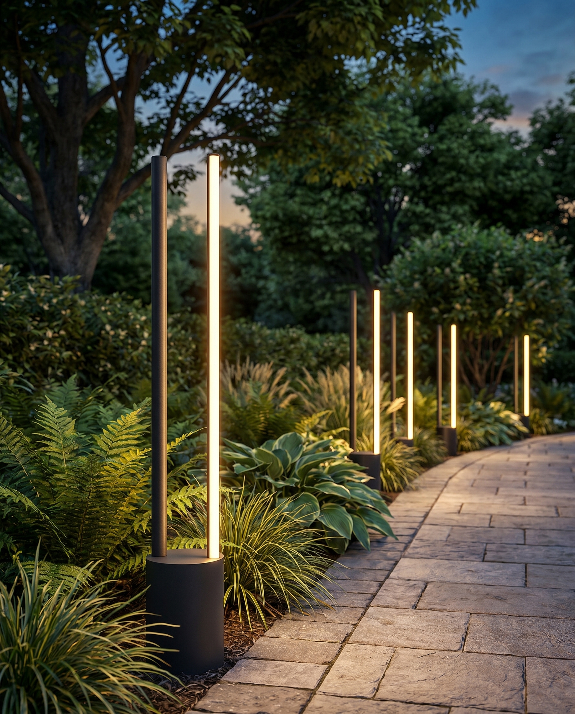Halden Linear LED Pathway Light Bar, Matte Black, IP65 Weatherproof