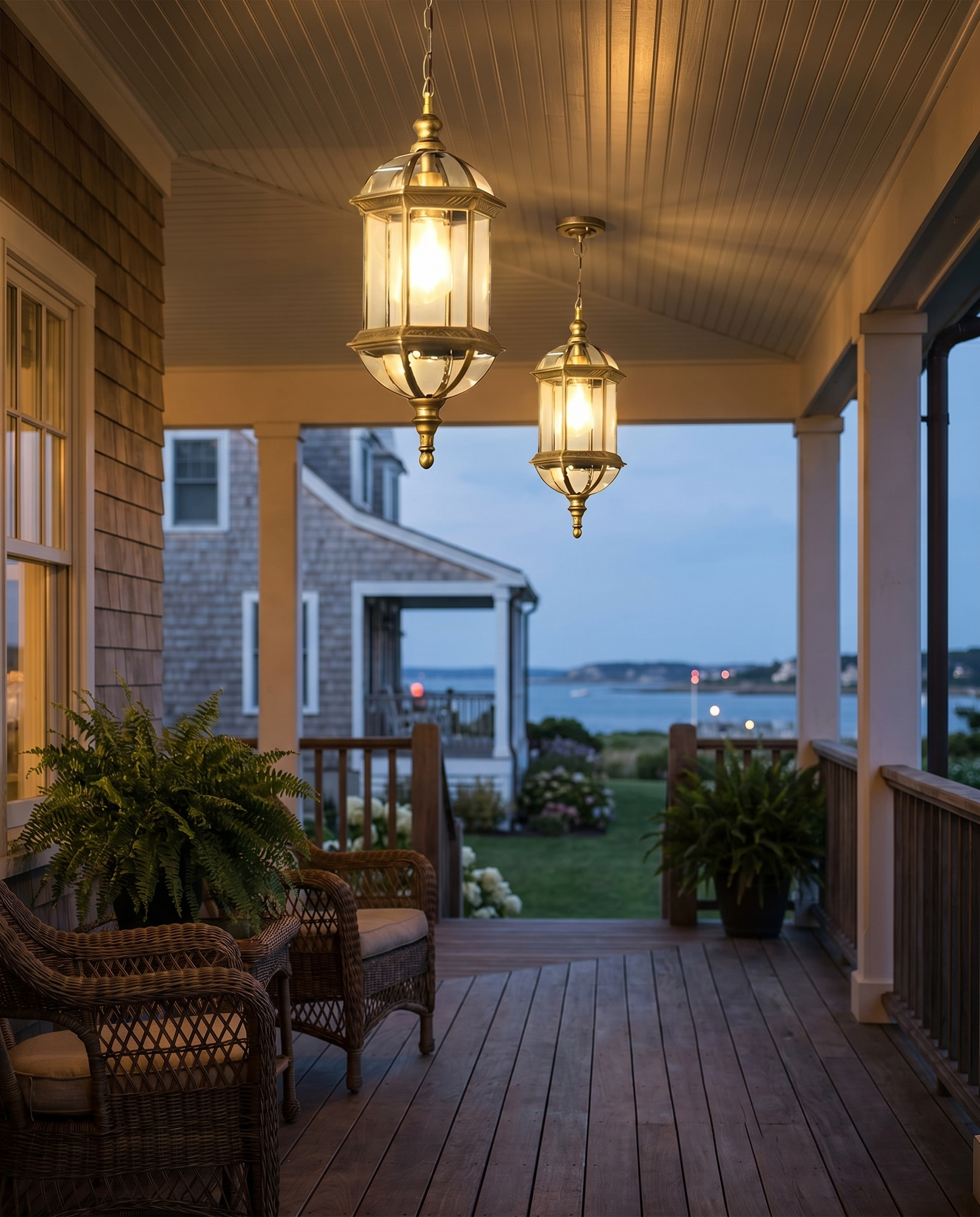 Rowan Outdoor Lantern Pendant Light, Vintage Rustic Cylinder Design, Waterproof