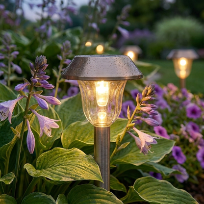 Solene Solar Pathway Lights, Warm White, Waterproof, 8-Pack