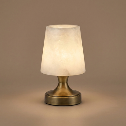 Wisp Cordless Alabaster Mini Table Lamp, Rechargeable, Touch Dimmable