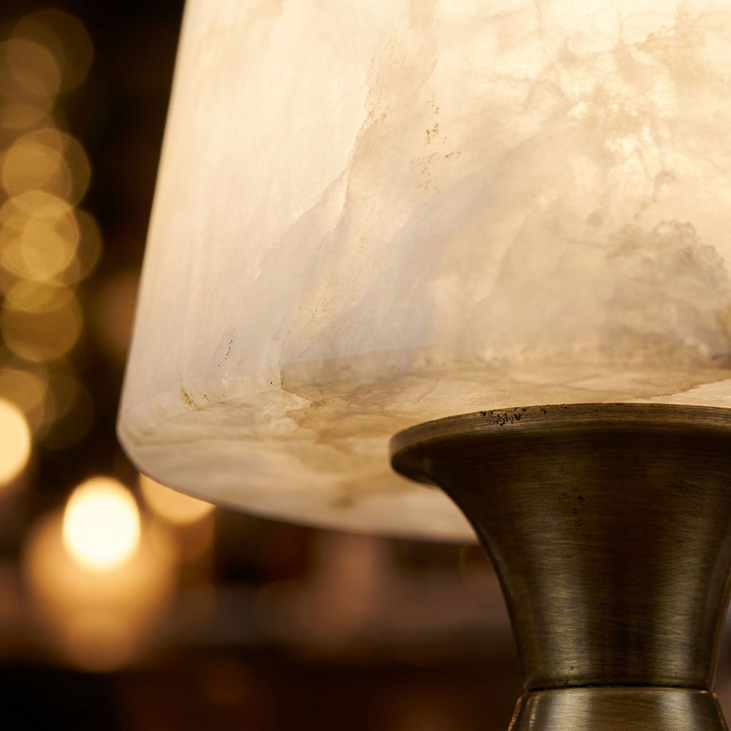Wisp Cordless Alabaster Mini Table Lamp, Rechargeable, Touch Dimmable