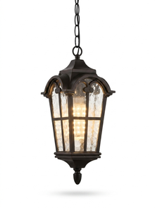 Julian Outdoor Lantern Pendant Light, Rustic Roman Design, Waterproof