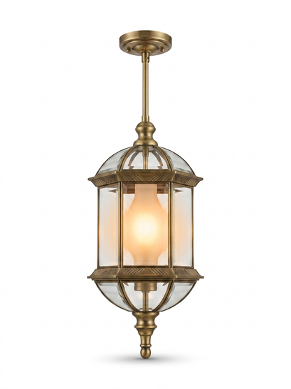 Rowan Outdoor Lantern Pendant Light, Vintage Rustic Cylinder Design, Waterproof