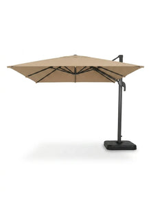 Cabana 9x12 ft Windproof Cantilever Parasol with Water Tank Base, 360° Rotation, Outdoor Pool