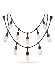 Milo Outdoor String Lights, Cafe-Style Shatterproof Edison Bulbs, Waterproof