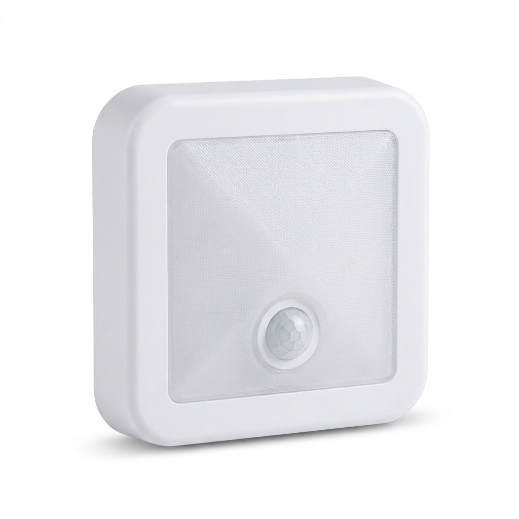 Hotaru Motion Sensor LED Night Light - White, single unit on white background