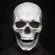 Skull mask showing the sculpted bone detail across the cranium