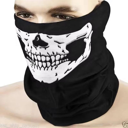 Deep costume hood that keeps the wearer's face in shadow