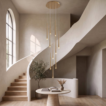 10-light version of the cascading chandelier