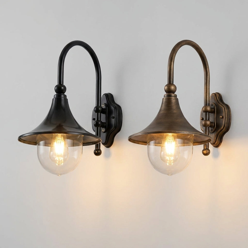 Kaze vintage horn wall light - clean studio