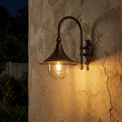 Kaze - mounted on stone wall at night