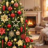 Christmas Ornaments Ball Set, 106 Colorful Shatterproof Baubles, Tree & Wedding Decor
