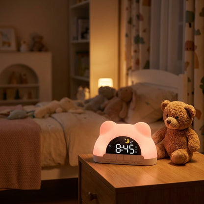 Kuma Bear Wake-Up Light - kids room nightstand