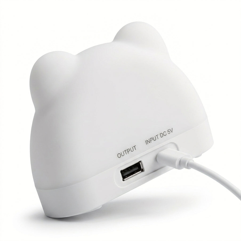Kuma Bear Wake-Up Light - USB port detail