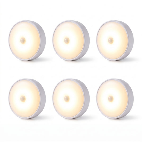 Under Cabinet Lights, Motion Sensor LED, Rechargeable, 6 or 12 Pack