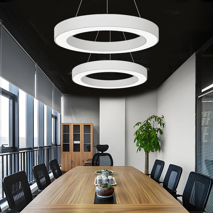 LED ring pendant light with dimmable 3000K-6000K light