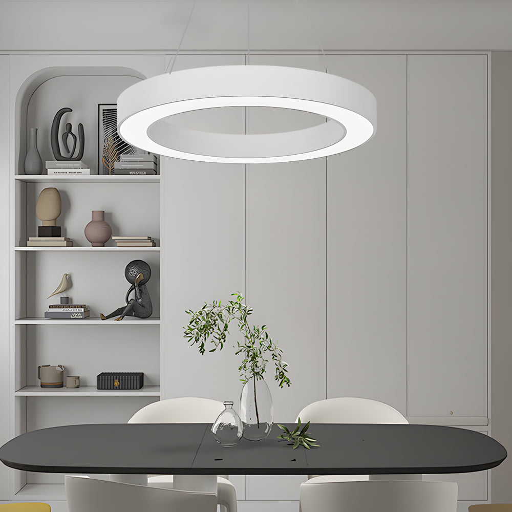 Underside view of the evenly lit acrylic shade