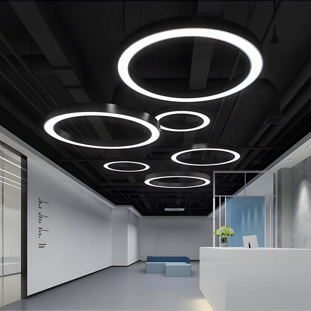 Side profile of the slim LED ring pendant light
