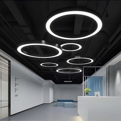 Side profile of the slim LED ring pendant light