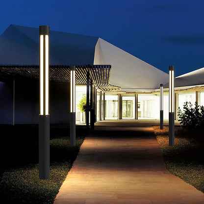 Tårn Modern Cylindrical LED Bollard Light, Outdoor Pathway Light
