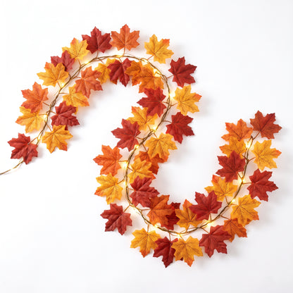 Fall Maple Leaf LED Garland clean studio product shot
