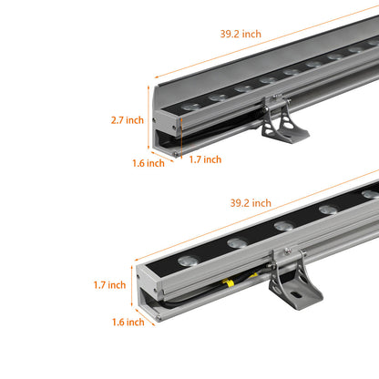 Noboru Linear LED Wall Washer, Upward Outdoor Aluminum, Architectural Wall Light