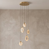 5-light version of the Marble cascading chandelier, close-up