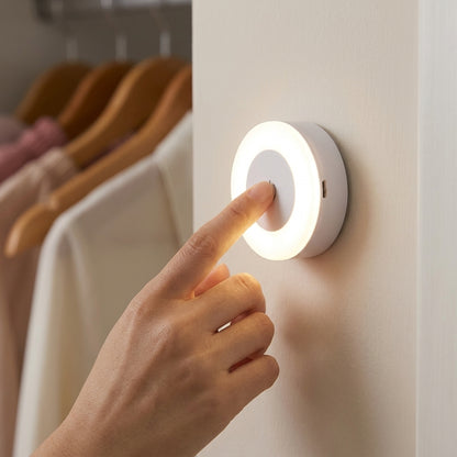 Mari Touch Sensor LED Night Light - hand mounting magnetically on wall