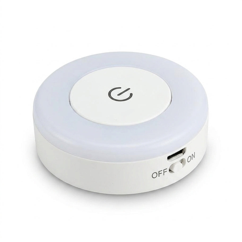 Mari Touch Sensor LED Night Light - White, cool white glow