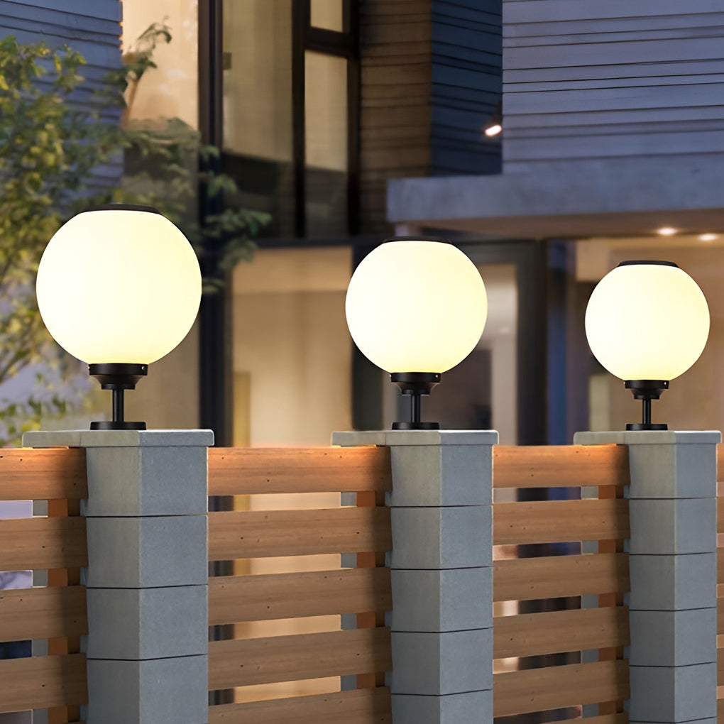 Pilaro Solar Post Cap Lights, Outdoor Gate Pillar Light, Waterproof LED, 3 Color Modes, 5 Sizes