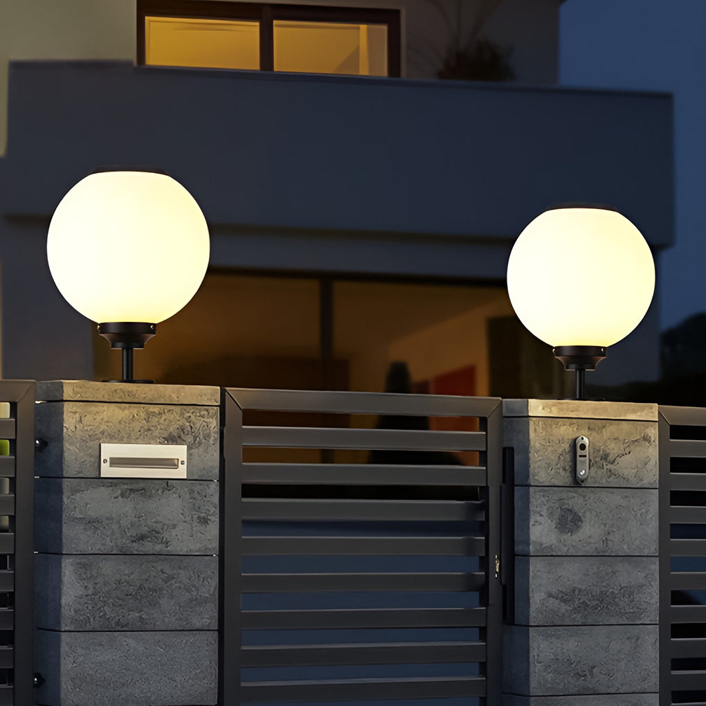 Pilaro Solar Post Cap Lights, Outdoor Gate Pillar Light, Waterproof LED, 3 Color Modes, 5 Sizes