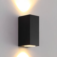 Kaku Modern Outdoor Wall Washer Light, Square Double LED, Waterproof, Courtyard
