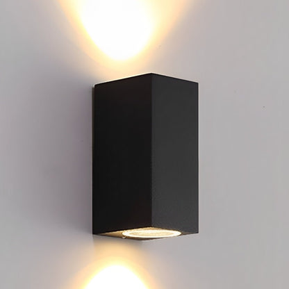 Kaku Modern Outdoor Wall Washer Light, Square Double LED, Waterproof, Courtyard