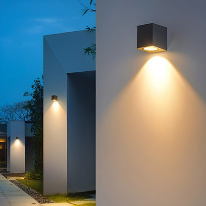 Kaku Modern Outdoor Wall Washer Light, Square Double LED, Waterproof, Courtyard