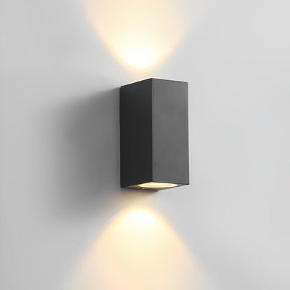 Kaku Modern Outdoor Wall Washer Light, Square Double LED, Waterproof, Courtyard