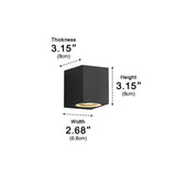 Kaku Modern Outdoor Wall Washer Light, Square Double LED, Waterproof, Courtyard