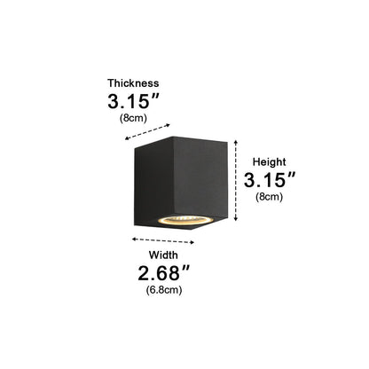 Kaku Modern Outdoor Wall Washer Light, Square Double LED, Waterproof, Courtyard