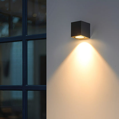 Kaku Modern Outdoor Wall Washer Light, Square Double LED, Waterproof, Courtyard