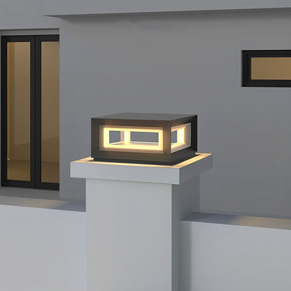 Stig Solar Outdoor Post Light, Modern Stainless Steel LED, Waterproof, Garden & Patio