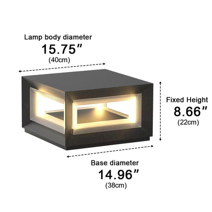 Stig Solar Outdoor Post Light, Modern Stainless Steel LED, Waterproof, Garden & Patio