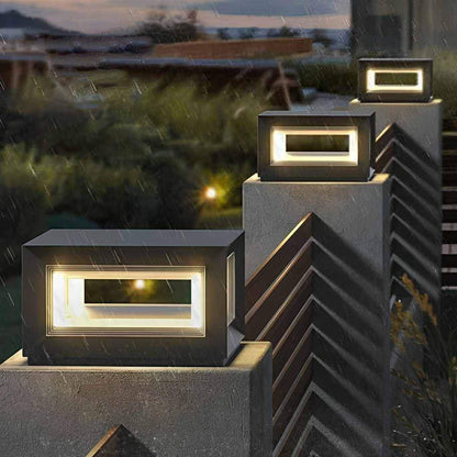 Stig Solar Outdoor Post Light, Modern Stainless Steel LED, Waterproof, Garden & Patio