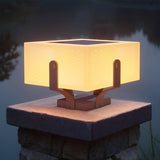 Tavira Solar Light for a Lamp Post, Square LED Solar Post Light Fixture, Waterproof