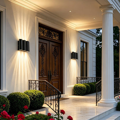 Nami Modern Outdoor Wall Light, Up & Down Water Wave LED, Waterproof, Porch