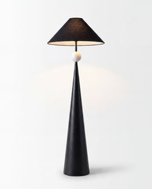 Modern adjustable height floor lamp clean studio shot