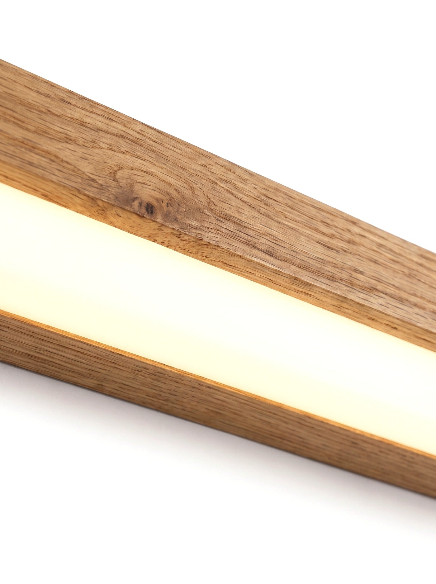 Fenwick Solid Oak LED Bathroom Vanity Light Bar, Warm/Bright White, Shadow-Free Glow