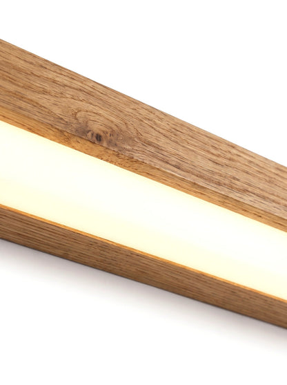 Fenwick Solid Oak LED Bathroom Vanity Light Bar, Warm/Bright White, Shadow-Free Glow