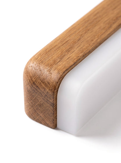 Fenwick Solid Oak LED Bathroom Vanity Light Bar, Warm/Bright White, Shadow-Free Glow