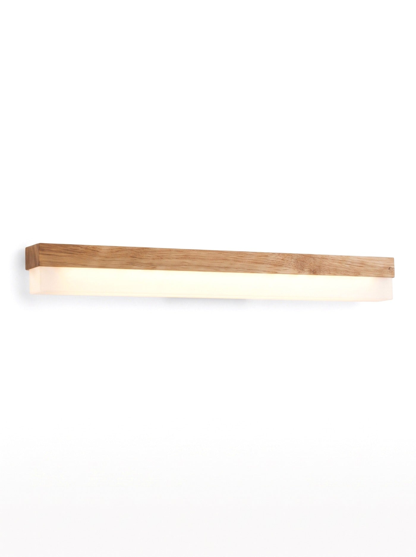Fenwick Solid Oak LED Bathroom Vanity Light Bar, Warm/Bright White, Shadow-Free Glow