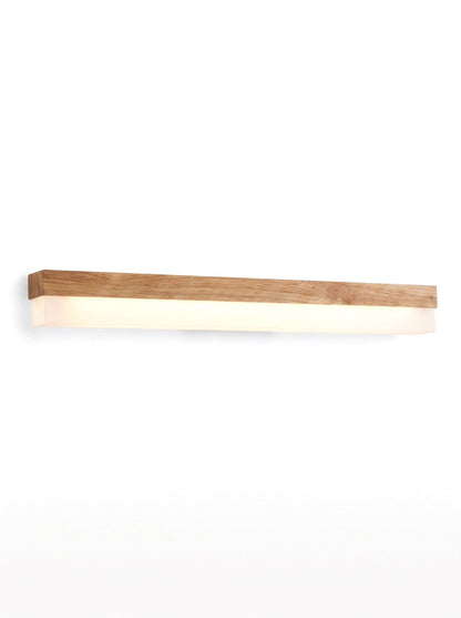 Fenwick Solid Oak LED Bathroom Vanity Light Bar, Warm/Bright White, Shadow-Free Glow
